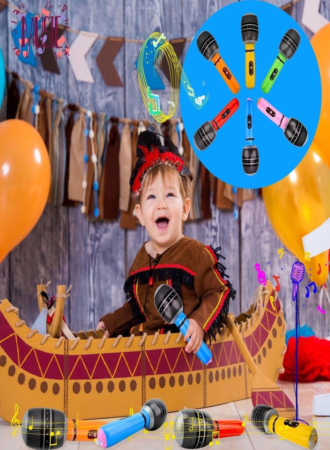 Feradny 64 Pieces Giant Blow up Microphone 9.8 Inch Inflatable Microphones Assorted Colors Inflatable Microphone Props Plastic Toys for Musical Concert Themed Party Role Play Party Decoration Supplies - Image 4
